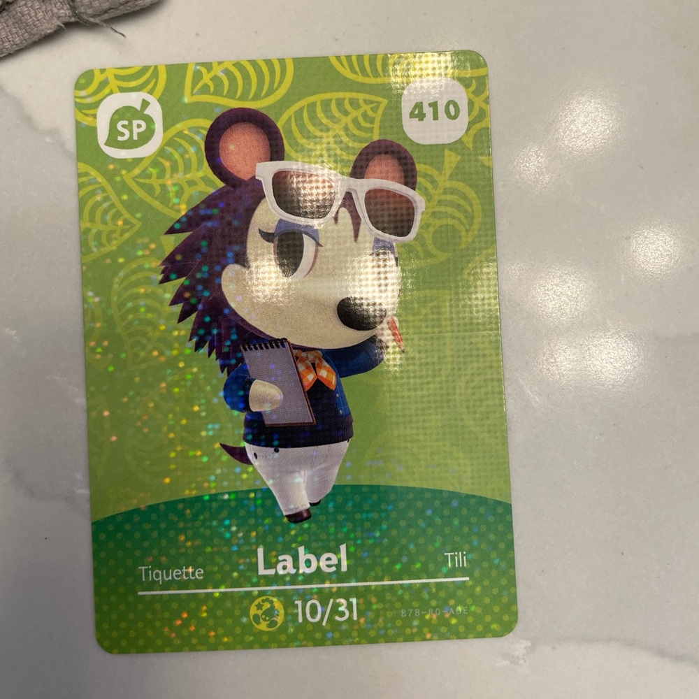 Animal Crossing New Horizon Amiibo - Label